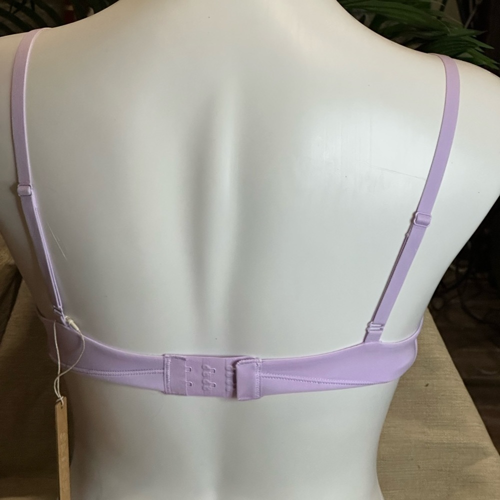 SKIMS 🌺NWT🌺 COTTON TRIANGLE BRA | Color: Sugar Plum Sz: XXS - Picture 2 of 3